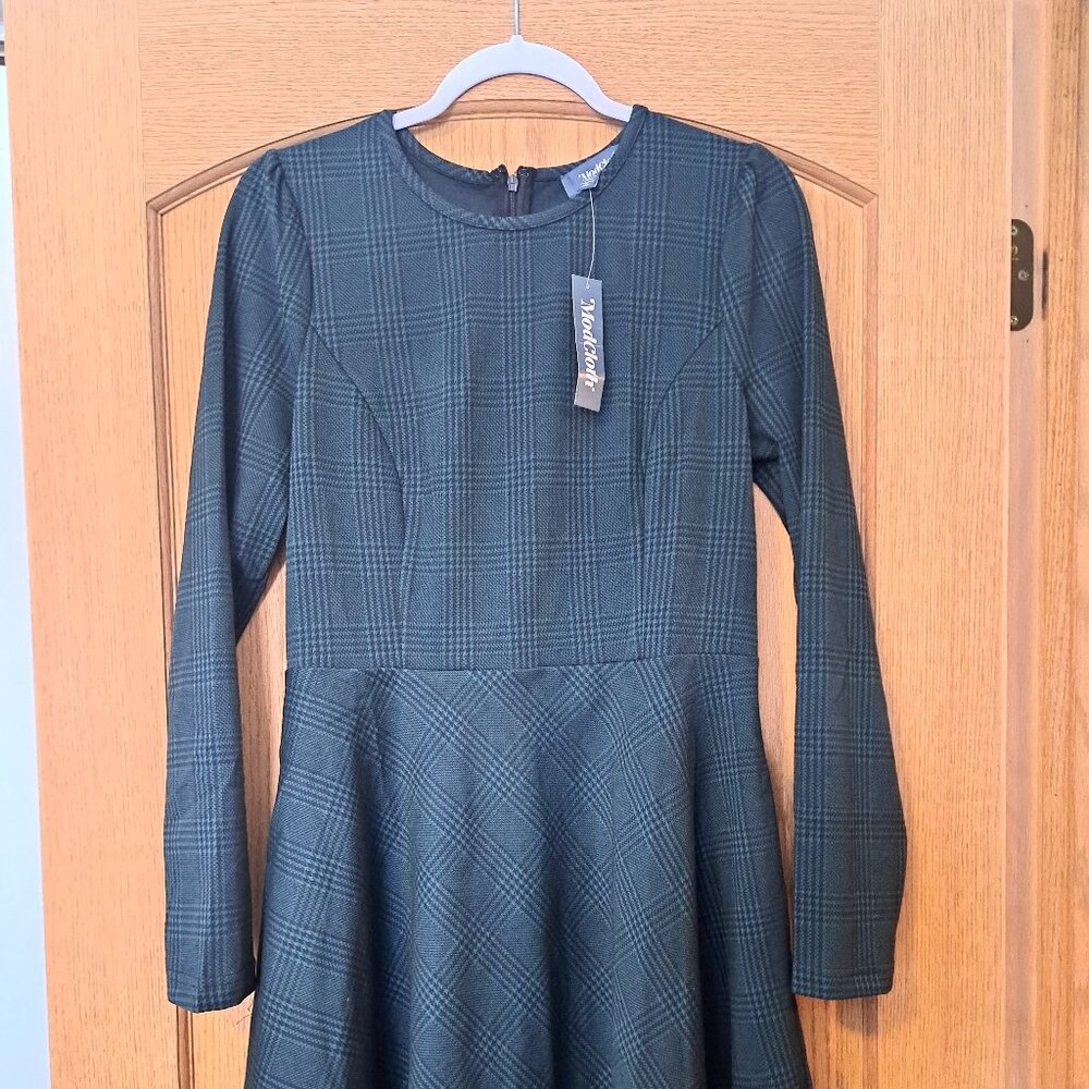 NWT Modcloth Fit and Flare Plaid Dress